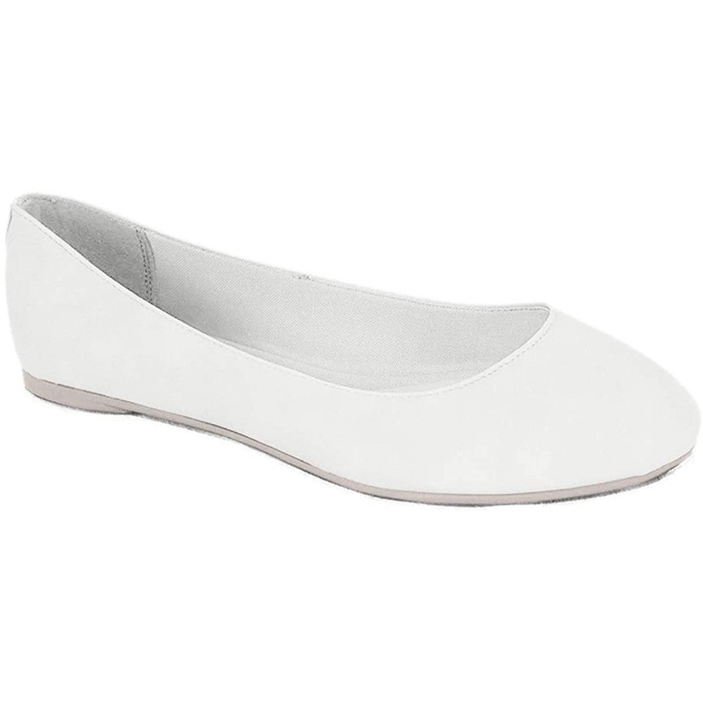 NWT White Ballet Flat Shoes Sz 6 NEW IN BOX NEVER WORN